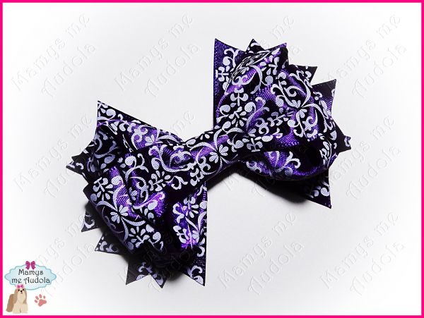 Laço Boutique Duplo Arabescos Roxo