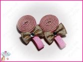 *Novo!! Lollipop Rosa/Dourado