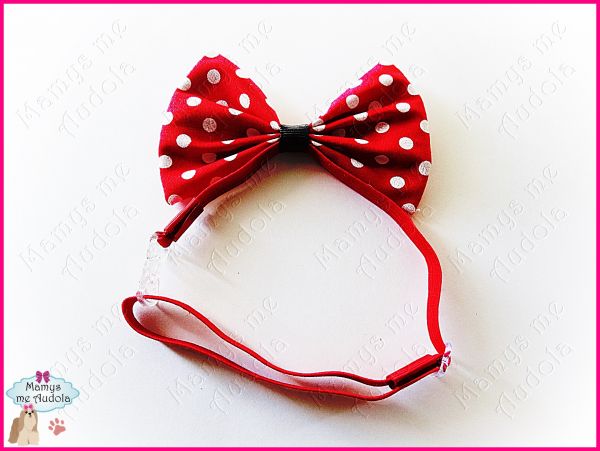 Tiara Vermelho c/Poá Branco