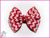 Laço Charme Chevron Vermelho