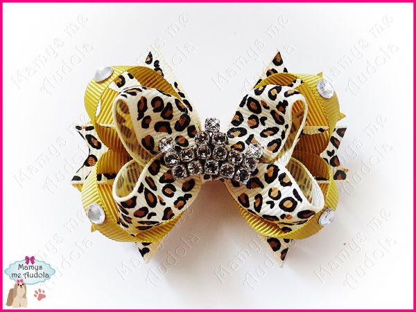 Laço Boutique c/Coroa Strass - Dourado