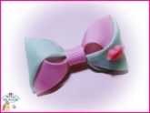 Novo!! Laço Duo - Rosa e Verde Menta