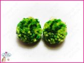 Pom Pons de Lã Verde Mesclado 2