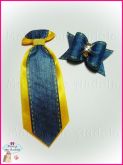 Conjunto Gravata + Resinado Jeans