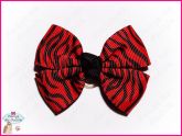 Laço Charme Zebra Vermelho