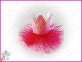 *Novo!! Coroa com Tule - Rosa