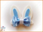 Orelhas Coelho Branco & Azul