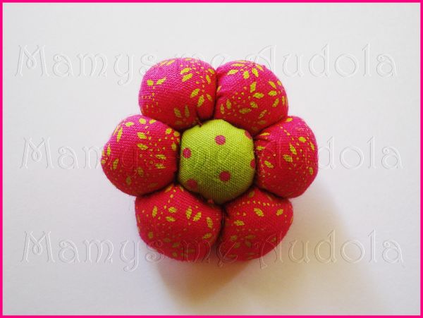 Flor de Fuxico Floral Rosa