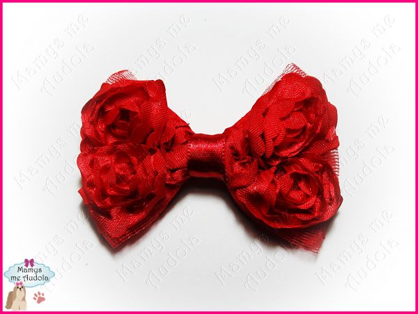 Laço de Renda de Flor - Vermelho
