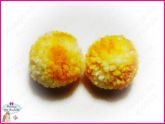 Pom Pons de Lã Amarelo Mesclado