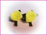Flor Cetim Amarelo Fluor