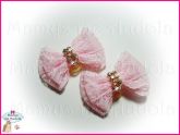 Laços de Renda Rosa Bebê
