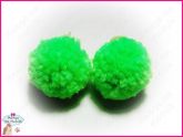 Pom Pons de Lã Verde Vibrante