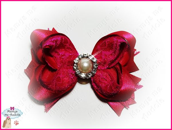 Laço Boutique com Renda Pink