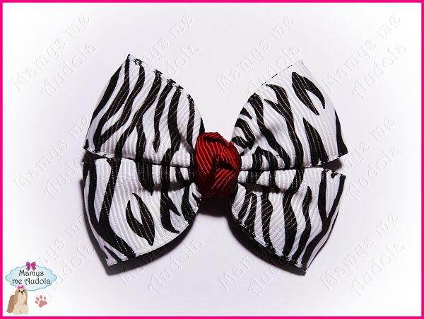 Laço Charme Zebra Branco