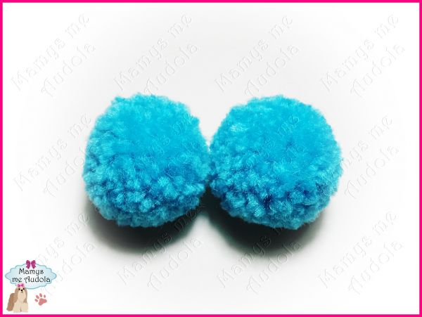 Pom Pons de Lã Azul Turquesa