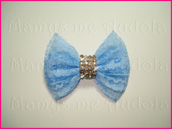 Laço de Renda Azul Celeste