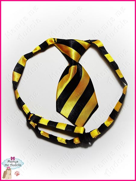 Gravata Importada Listras (Preto & Amarelo)