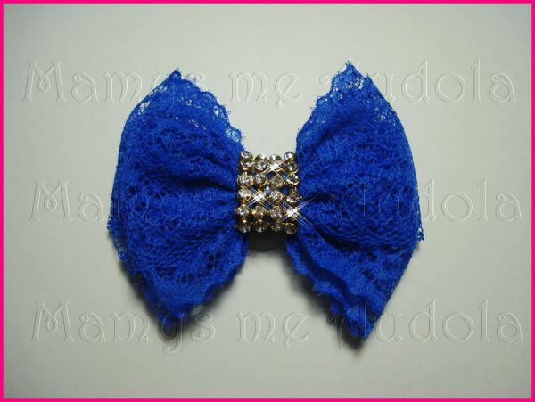 Laço de Renda Azul Royal