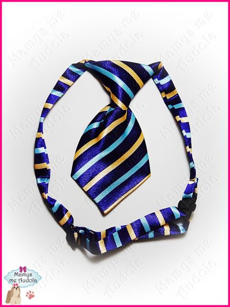 Gravata Importada Listras (Roxo, Amarelo & Azul)