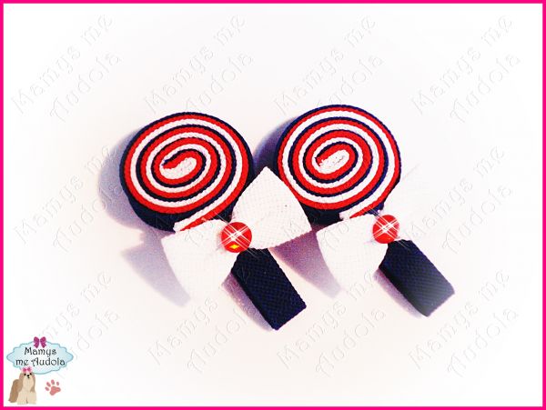 Lollipop Azul Escuro/Vermelho/Branco
