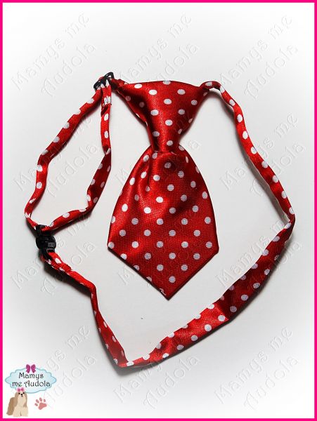 Gravata Importada Poá Pequeno(Vermelho & Branco)