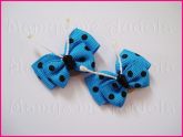 Laço Borboletas Azul/Preto