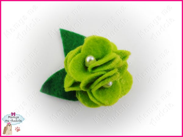 Flor de Feltro - Verde