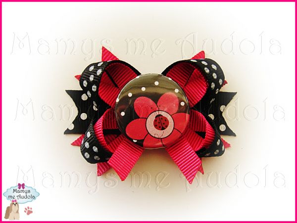 Sweet Bow Joaninha na Flor