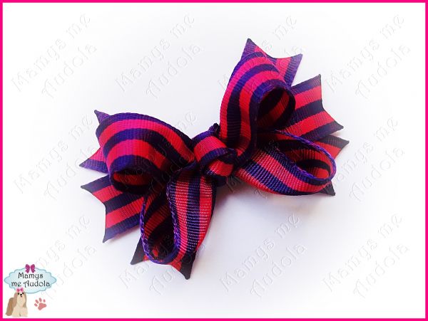 *Laço Boutique Xadrez - Roxo & Rosa