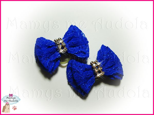 Laços de Renda Azul Royal