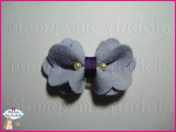 Laço Flor de Feltro Lilás