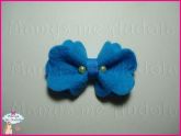 Laço Flor de Feltro Azul