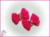 Laços de Renda Rosa Fluor