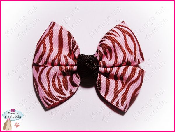 Laço Charme Zebra Rosa Bebê