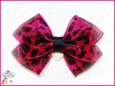 Laço Voal Animal Print Pink