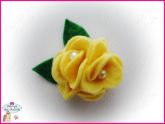 Flor de Feltro - Amarelo Bebê