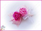 *Novo!! Laço Flores - Rosa