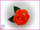 Flor de Feltro - Laranja Fluor