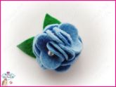 Flor de Feltro - Azul Bebê