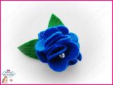 Flor de Feltro - Azul Royal
