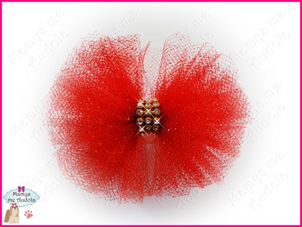 Tulle Bow Red