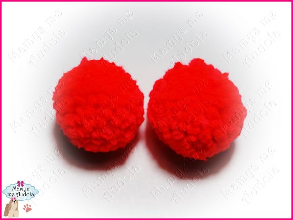 Pom Pons de Lã Laranja Vibrante