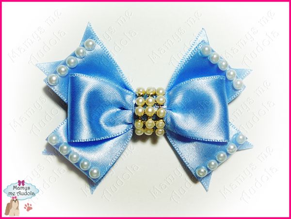 Laço Pearl - Azul Celeste