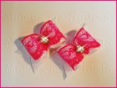 Resinado Renda Fluor Pink/Branco
