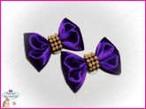 Laços de Cetim com Perolas Roxo