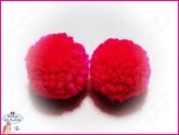 Pom Pons de Lã Rosa Vibrante