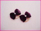 Mini Laço Voal c/Swarowsky Roxo