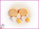 Lollipop Laranja Fluor/Branco