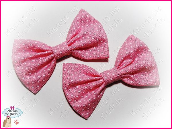 Laços de Tecido Rosa Poá